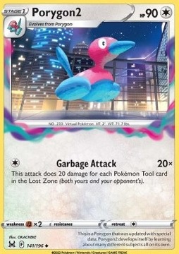 Karty Pokemon (LOR 141) Porygon2 (R)