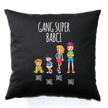 PODUSZKA 40x40 Prezent Dzień Babci GANG BABCI