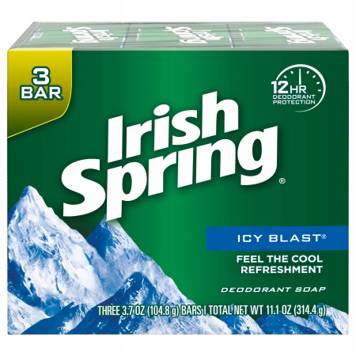 IRISH SPRING ICY BLAST MYDŁO Z USA 104,8 g x 3 szt