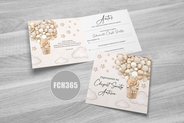 Приглашения на крещение с именным конвертом.