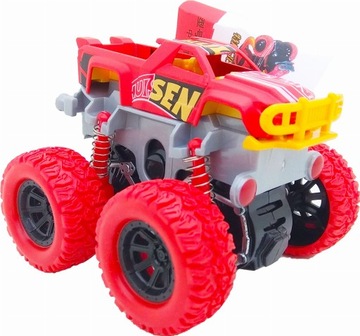 Metalowy typu Monster Truck - czerwony