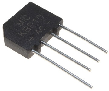 Mostek prostowniczy 2A 1000V płaski KBP10 mostek GRETZA