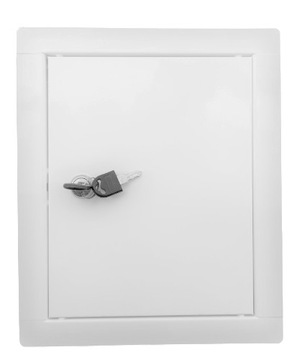 DRZWICZKI METALOWE REWIZYJNE BIAŁE 30x40 NA KLUCZ