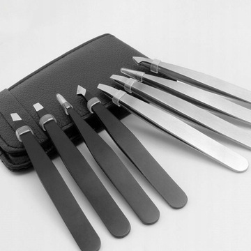 4 шт./компл. пинцетов для ресниц из нержавеющей стали