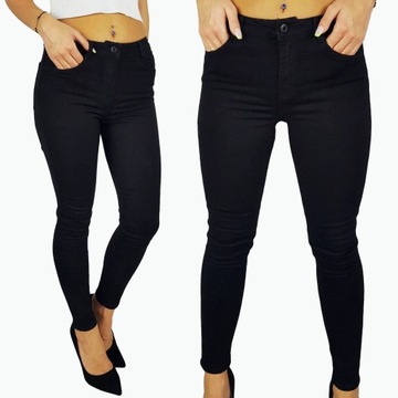 KLASYCZNE DAMSKIE SPODNIE JEANSOWE Black