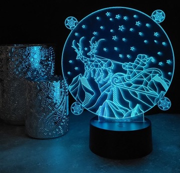 РОЖДЕСТВЕНСКОЕ УКРАШЕНИЕ САНТА 3D LED RGB ЦВЕТА ПУЛЬТ ДУ