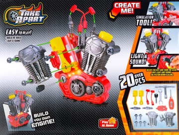 SILNIK DO SKRĘCANIA ROZKRĘCANIA DLA DZIECI MAŁY MECHANIK MAJSTERKOWICZ