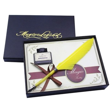 Mini Antique Europe Style Feather Pen Set Quill Calligraphy Writing Pen