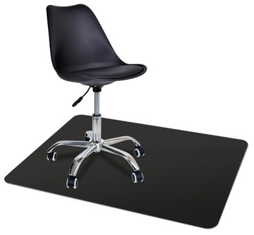 MATA OCHRONNA POD FOTEL 140x100 cm 0,5 mm czarna