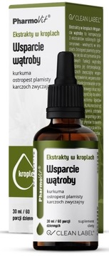 PHARMOVIT WSPARCIE WĄTROBY 30ml KURKUMA OSTROPEST