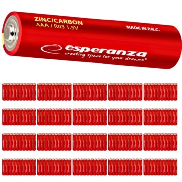 Set 200 x Baterie Aaa Tužkové Baterie LR06 R3 1.5V Silné Výkonné