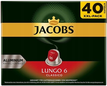 NESPRESSO JACOBS LUNGO CLASSICO КОФЕ 40 градусов XXL-ПАК