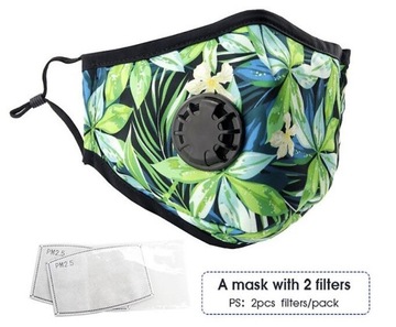 GLORSUN MASKA ANTYSMOGOWA + 2 FILTRY HEPA PM2.5