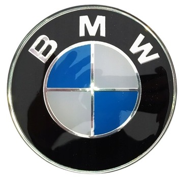 BMW emblemat znaczek logo chrom czarny nieb 44mm
