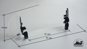 Дефлектор мотоцикла 37х14 с регулировкой DARKOJAK