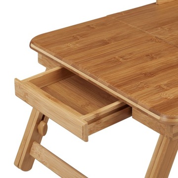 Бамбуковый стол, прикроватный столик и подставка для ноутбука в одном, регулируемом