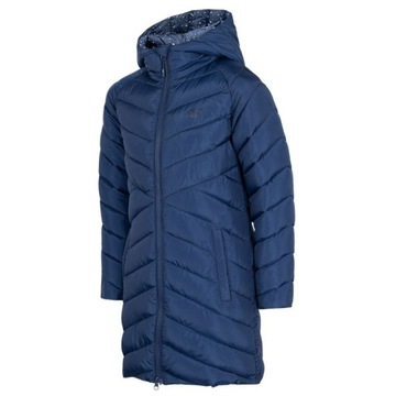 КУРТКА ДЛЯ ДЕВОЧЕК 4F ЗИМНЯЯ ПАЛЬТО НА ПУХЕ ПАРКА