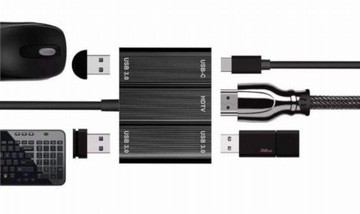 Stacja dokująca HUB USB-C typ 3.1 - 3x USB 3.0 HDMI 3.1 multiport OTG