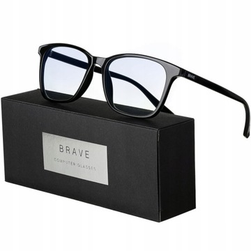 BRAVE OKULARY DO KOMPUTERA EKRANU BLOKUJĄCE NIEBIESKIE ŚWIATŁO BLUE LIGHT