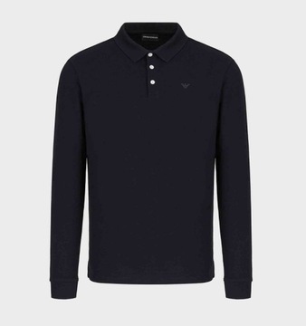 Koszulka polo EMPORIO ARMANI z długim rękawem męska granatowa XL