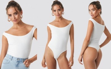 162B074 NA-KD NKD05 BODY ODKRYYTE RAMIONA ECRU XS