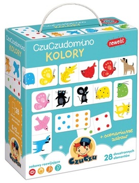 CZUCZU DOMINO 28 el. KOLORY + SCENARIUSZE ZABAW 2+