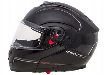 Мотоциклетный шлем MT ATOM SV, жемчужно-черный, размер L