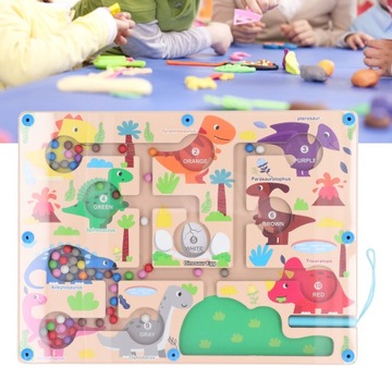 Magnetyczny kolor i liczba Zabawka labirynt Wzór d