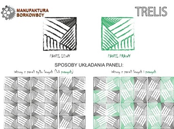 Trelis - 3D стеновая деревянная панель Черный - Правая