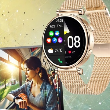 СМАРТ-ЧАСЫ ЖЕНСКИЕ ЧАСЫ OLED-МЕНЮ PL ВЫЗОВЫ УВЕДОМЛЕНИЯ СПОРТ 4 ПОЛОСКИ