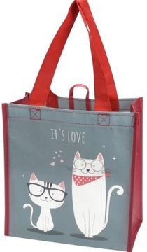 LOVE KOTY SIATKA TORBA NA ZAKUPY SHOPPERBAG WOREK