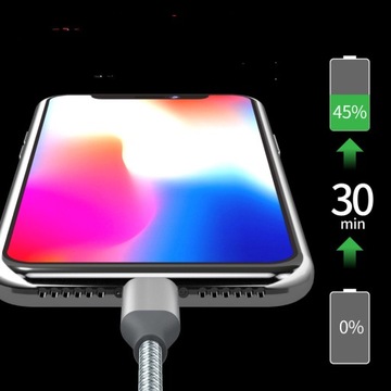 Кабель быстрой зарядки USB-Lightning длиной 2 м.