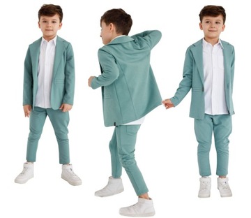 GARNITUR sportowy STYL ZIELEŃ gładki 116/122 G3R