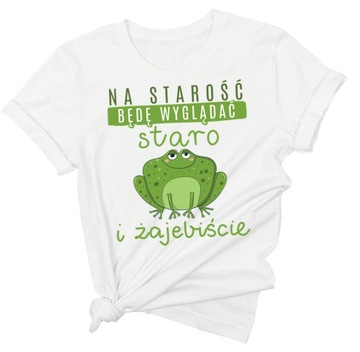 Koszulka urodzinowa z żabą prezent dla BFF 4XL