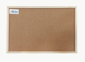 TABLICA KORKOWA OFICIO 90X60 RAMA DREWNIANA