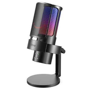 MIKROFON FIFINE A8 PLUS CZARNY POJEMNOŚCIOWY USB LED RGB