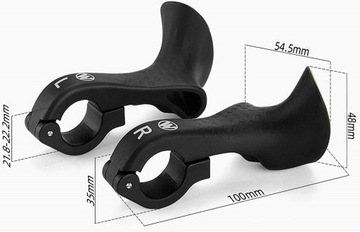 Велосипедные рожки WESTBIKING Эргономичные, 95 г/100 мм, универсальные, светоотражающие