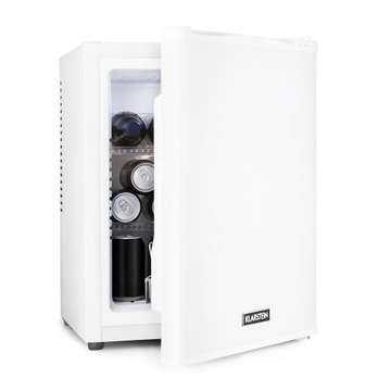 MAŁA LODÓWKA MINI CHŁODZIARKA MINIBAR KLARSTEIN LED 40CM 33L BIAŁA