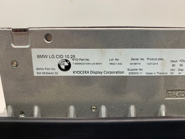 BMW 7 G11 G12 OBRAZOVKA DISPLEJ NAVIGACE 6839442