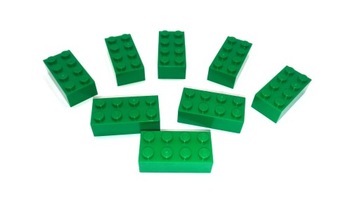185h. LEGO 3001 2x4zielone - 8 sztuk