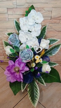 Цветы Украшение могилы на кладбище НАБОР букета