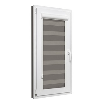 ЖАЛЮЗИ ДЕНЬ НОЧЬ В КАССЕТЕ С НАПРАВЛЯЮЩИМИ 70Х130 ЗЕБРА 25 ЦВЕТОВ ТКАНИ