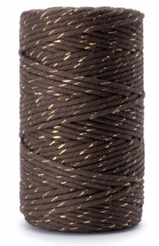 Sznurek bawełniany makrama ZŁOTA NITKA 2mm Brązowy