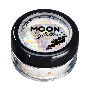 Brokat Iridescent Chunky Glitter MOONGLOW White