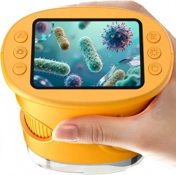 Дитячий мікроскоп кишеньковий жовтий екран LCD збільшення 1000 шт.