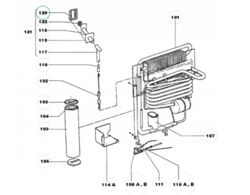 Вытяжная труба холодильника Dometic Electrolux крышка