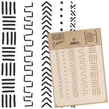 Szablon DIY SCRAPBOOKING DECOUPAGE Wielorazowy 15x21cm A5 MUDCLOTH Wzór