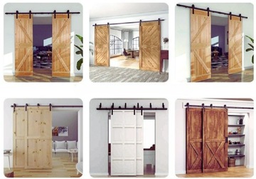 АМАРНАЯ ДВЕРЬ СИСТЕМА РАЗДВИЖНЫХ ДВЕРЕЙ КОМПЛЕКТ ФУРНИТУРЫ 2M LOFT RETRO BARNDOOR