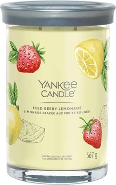 ŚWIECA Yankee Candle ICED BERRY LEMONADE TUMBLER Z 2 KNOTAMI DUŻA - 567g