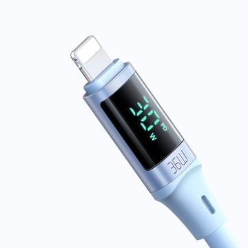 КАБЕЛЬ MCDODO С ДИСПЛЕЕМ USB-C LIGHTNING 36ВТ 2М ДЛЯ IPHONE 14 ФИОЛЕТОВЫЙ